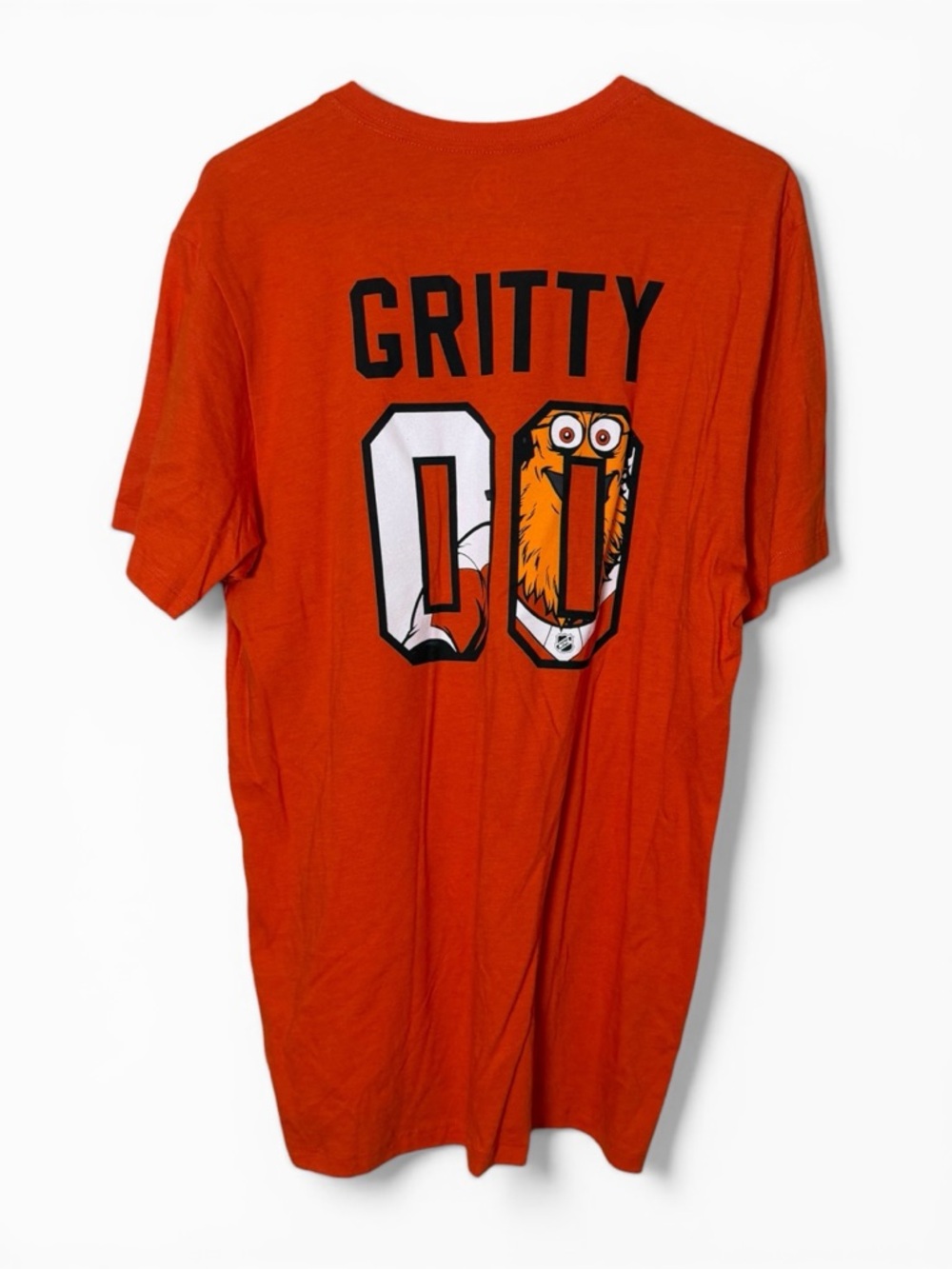 Men's Orange Philadelphia Flyers Logo T-Shirt GRITTY - Picture 2 of 4
